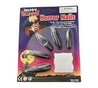Halloween Press on Nails, Gothic Fake Nail Set, Easy to Apply Finger, Long Spooky Design with Vampire Claws for Cosplay, Costume Parties, Halloween, Adhesive Tabs Included