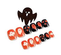 Halloween Press On Nails Pumpkin Child Adult Multi Color On Nail False Tips Artificial Finger Manucure Couvre Ongles Carrés Courts