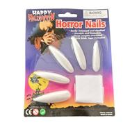 Halloween Presse Sur Les Ongles, Pointes D'ongles Stiletto Incurvé, Kit D'extension En Gel Transparent, Longue Longueur, Effets De Lueur, 10pcs, Pour La Masquerade Performance Performance Holiween Par