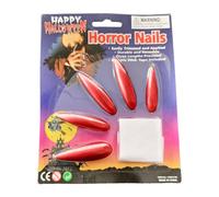 Halloween Presse Sur Les Ongles, Pointes D'ongles Stiletto Incurvé, Kit D'extension En Gel Transparent, Longue Longueur, Effets De Lueur, 10pcs, Pour La Masquerade Performance Performance Holiween Par