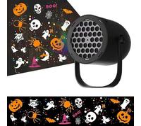 Halloween Projector, Creative Ghost Light, 4.13x3.66x2.99inches, 16 Pattern Landscape Lamp, Easy Setup and, Ideal for Living Room, Yard, Bedroom, Theater, Halloween Decorations
