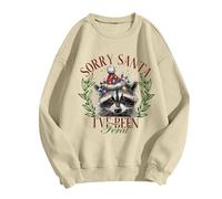 Halloween Pull Sweat Plaid T-shirt à manches longues et col rond pour femme, haut imprimé, sweat-shirt de rue, streetwear, entraînement quotidien domicile en plein air Noir Capuche(Kaki,XXL)