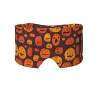 Halloween Pumpkin 1 fard à paupières confortable, cache-oreilles pour dormir, bandeau chaud et design double face peuvent tous être utilisés. Convient pour la méditation et le yoga.