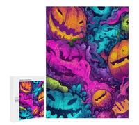 Halloween Pumpkin Art Print-3 Puzzle 1000 Pièces Educa Jouet en Bois Cadeau Unique Décoration Intérieure Jeu Éducatif Challenge Toy Adultes Et Enfants À Partir De 14 Ans 500 PCS
