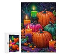 Halloween Pumpkin Candles Decor Puzzle 1000 Pièces Educa Jouet en Bois Cadeau Unique Décoration Intérieure Jeu Éducatif Challenge Toy Adultes Et Enfants À Partir De 14 Ans 300 PCS