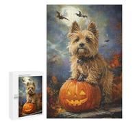 Halloween Pumpkin Dog Art Print-1 Puzzle 1000 Pièces Educa Jouet en Bois Cadeau Unique Décoration Intérieure Jeu Éducatif Challenge Toy Adultes Et Enfants À Partir De 14 Ans 1000 PCS