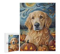 Halloween Pumpkin Dog Art Print-2 Puzzle 1000 Pièces Educa Jouet en Bois Cadeau Unique Décoration Intérieure Jeu Éducatif Challenge Toy Adultes Et Enfants À Partir De 14 Ans 500 PCS