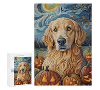Halloween Pumpkin Dog Art Print-2 Puzzle 300 Pièces Educa Jouet en Bois Cadeau Unique Décoration Intérieure Jeu Éducatif Challenge Toy Adultes Et Enfants À Partir De 14 Ans 300 PCS