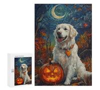 Halloween Pumpkin Dog Art Print-3 Puzzle 1000 Pièces Educa Jouet en Bois Cadeau Unique Décoration Intérieure Jeu Éducatif Challenge Toy Adultes Et Enfants À Partir De 14 Ans 300 PCS