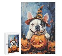 Halloween Pumpkin Dog Art Print Puzzle 1000 Pièces Educa Jouet en Bois Cadeau Unique Décoration Intérieure Jeu Éducatif Challenge Toy Adultes Et Enfants À Partir De 14 Ans 1000 PCS