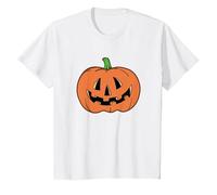 Halloween Pumpkin Funny Jack-o-Lantern T-Shirt, Enfant, Blanc, 2 Ans