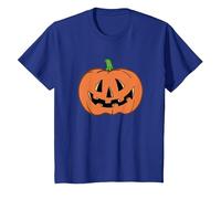 Halloween Pumpkin Funny Jack-o-Lantern T-Shirt, Enfant, Bleu Royal, 2 Ans