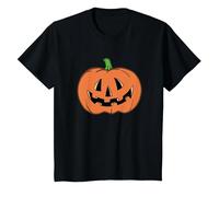 Halloween Pumpkin Funny Jack-o-Lantern T-Shirt, Enfant, Noir, 3 Ans