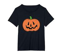 Halloween Pumpkin Funny Jack-o-Lantern T-Shirt, Femme Grandes Tailles, Noir, 3X