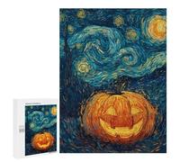 Halloween Pumpkin Night Sky Puzzle 1000 Pièces Educa Jouet en Bois Cadeau Unique Décoration Intérieure Jeu Éducatif Challenge Toy Adultes Et Enfants À Partir De 14 Ans 500 PCS