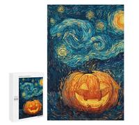 Halloween Pumpkin Night Sky Puzzle 1000 Pièces Educa Jouet en Bois Cadeau Unique Décoration Intérieure Jeu Éducatif Challenge Toy Adultes Et Enfants À Partir De 14 Ans 1000 PCS