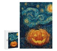 Halloween Pumpkin Night Sky Puzzle 1000 Pièces Educa Jouet en Bois Cadeau Unique Décoration Intérieure Jeu Éducatif Challenge Toy Adultes Et Enfants À Partir De 14 Ans 300 PCS