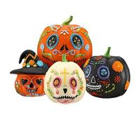 Halloween Pumpkin Statue - 8.27x8.27x4.8 Pouces Pumpkin Empilée Effrayante Pour Décoration De Vacances, Décoration Effrayante Avec Charme De Saison, Sculpture D'Halloweens Pour L'ambiance Du Festival