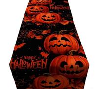 Halloween Pumpkin Table pour runner 73x14in Web Print Halloween