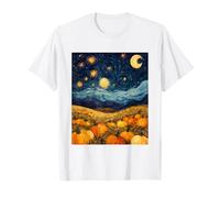 Halloween Pumpkin Van Gogh Starry Night T-Shirt