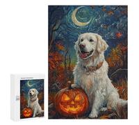 Halloween Pumpkin with Dog Puzzle 1000 Pièces Educa Jouet en Bois Cadeau Unique Décoration Intérieure Jeu Éducatif Challenge Toy Adultes Et Enfants À Partir De 14 Ans 300 PCS