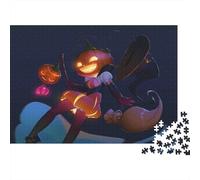 Halloween Puzzle 1000 Pièces Educa Jouet en Bois Cadeau Unique De l'art De La Décoration Sorcière à tête Citrouille Jeu Éducatif pour Adultes Et Enfants À Partir De 12 Ans 1000pcs (75x50cm)