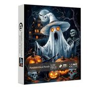 Halloween Puzzle, Gothic Jigsaw Game for Adults, Spooky Holiday Puzzle Toy for Family Party, Challenging Collectible Gift for Men, Women, Kids, Teens, Baffle Lovers, 11.02x9.84x1.97 in
