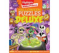 Halloween Puzzles Deluxe: Halloween Activity Book for Kids, 135 Glow-in-the-Dark Stickers, 96-pages of Mazes, Puzzles with Halloween Crafts & Recipes