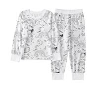 Halloween Pyjamas pour Enfant Ensembles de Pyjama Fille et Ado Simple Haut Top Pantalon 2 Pièces Bien serré Coupe troite Cadeau d'halloween Filles Costume Nuit Cadeaux