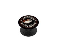 Halloween Racing Ghost Spooky Season Driver PopSockets PopGrip Adhésif