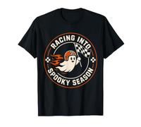 Halloween Racing Ghost Spooky Season Driver T-Shirt