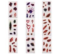 Halloween Realistic Scar ttattoo Stickers - 10-Sheet SPECIALL EFFECTS Set