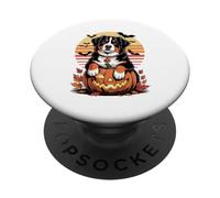 Halloween Retro Bernese Mountain Dog Berner PopSockets PopGrip Adhésif