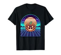 Halloween Rétro Futuriste Jack-o-Lantern Spooky Season T-Shirt Graphique avec Valeur