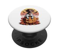 Halloween Retro German Shorthaired Pointer Dog GSP PopSockets PopGrip Adhésif