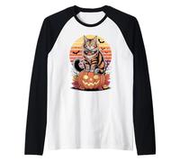 Halloween Retro Norwegian Forest Cat Wegies Manche Raglan