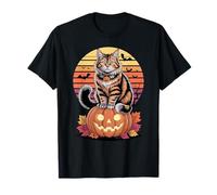 Halloween Retro Norwegian Forest Cat Wegies T-Shirt