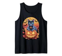 Halloween Retro Russian Blue Cat Russian Blues Maltese Débardeur