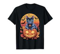 Halloween Retro Russian Blue Cat Russian Blues Maltese T-Shirt