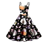 Halloween Robe Gothique Femme de Bal la Renaissance Maille Robes Longues Ligne A, Mini, Grunge, Punk Dresses Scream Grande Taille Maxi pour Carnaval