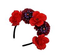 Halloween Rose Bandeaux Cheveux Hoop Nolled Flower Spiders Coiffures pour Live Show Bandeaux Carnival Gothique Rose
