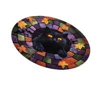 Halloween Rug - Non-Slip Halloween Round Floor Mat | Soft Rug for Home