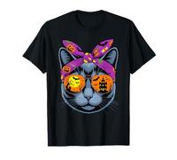 Halloween Russian Blue Cat Bandana Russian Blues Maltese T-Shirt