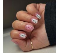 Halloween Sabots frauduleux Rose Sheer Square Tips Cartoon Manifestation Plan Persist Manucure ABS Substance Application Rapide Set Field Glasses ABS Hoofs