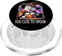 Halloween Samoyed Puppy is Too Cute to Spook for Witch PopSockets PopGrip pour MagSafe