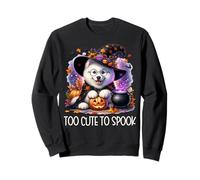 Halloween Samoyed Puppy is Too Cute to Spook for Witch Sweatshirt
