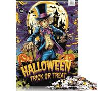 Halloween Scarecrow Comic Cover Puzzles 1000 Pièces Cadeau Unique Jeu Éducatif Défi Jouet À De Qualité Supérieure Peinture Art pour Adultes Et Enfants 500pcs (52x38cm)