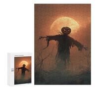 Halloween Scarecrow with Full Moon-1 Puzzle 1000 Pièces Educa Jouet en Bois Cadeau Unique Décoration Intérieure Jeu Éducatif Challenge Toy Adultes Et Enfants À Partir De 14 Ans 300 PCS