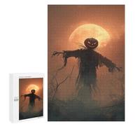 Halloween Scarecrow with Full Moon-1 Puzzle 1000 Pièces Educa Jouet en Bois Cadeau Unique Décoration Intérieure Jeu Éducatif Challenge Toy Adultes Et Enfants À Partir De 14 Ans 1000 PCS