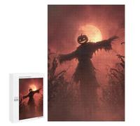 Halloween Scarecrow with Full Moon Puzzle 1000 Pièces Educa Jouet en Bois Cadeau Unique Décoration Intérieure Jeu Éducatif Challenge Toy Adultes Et Enfants À Partir De 14 Ans 1000 PCS